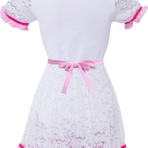 Littleforbig Adult Baby Diaper Lover ABDL Button Crotch Romper Onesie Dress - Picture 5 of 5